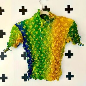 Y2K Issey Myake Fete Collection popcorn tee